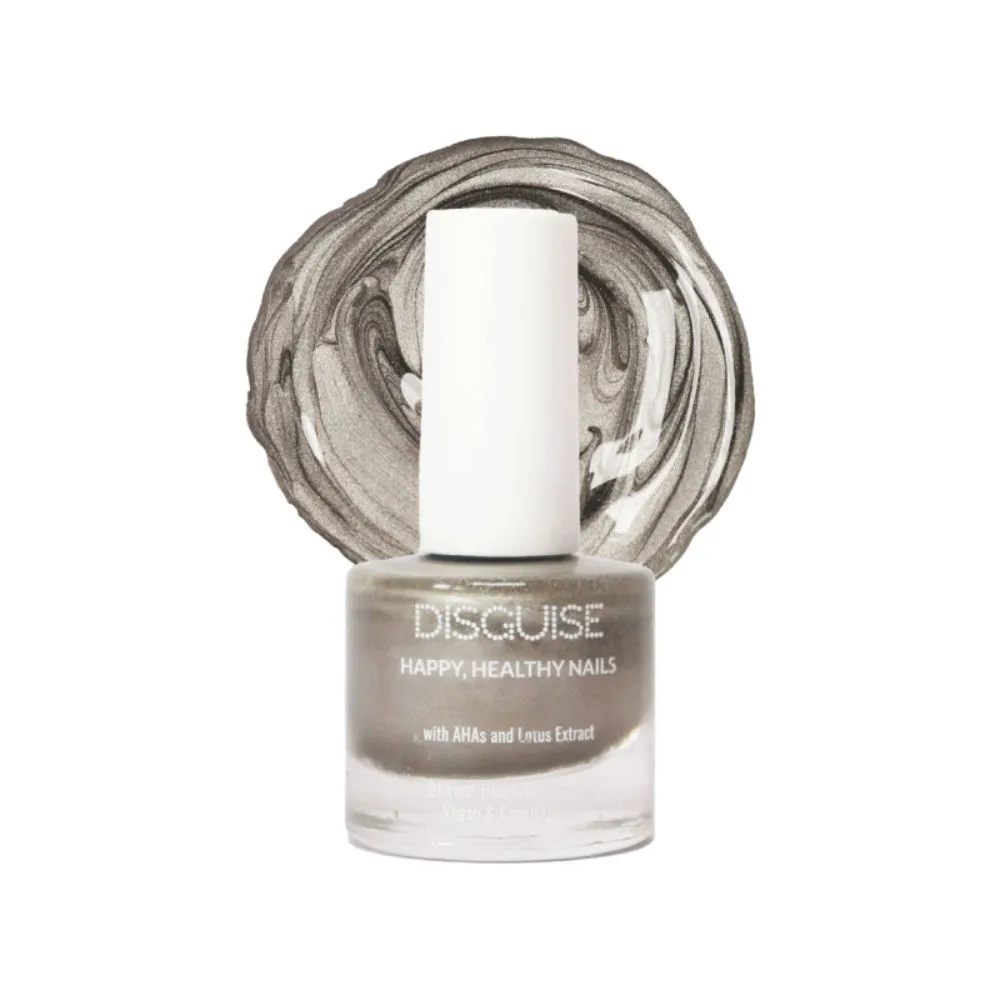 Disguise Cosmetics Happy Healthy Nail Polish with Ahas and Lotus Extract - Chrome Slate 141