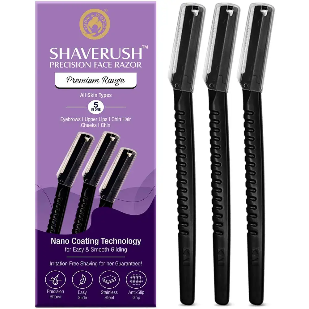 Mom & World ShaveRush Women Precision Face Razors,  3 Piece(s)/Pack  5 IN 1