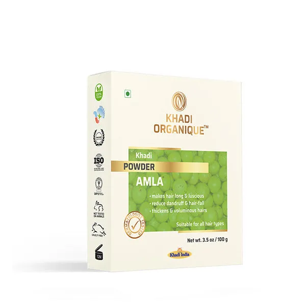 Khadi Organique Amla Powder 100 % Pure & Natural For Hair