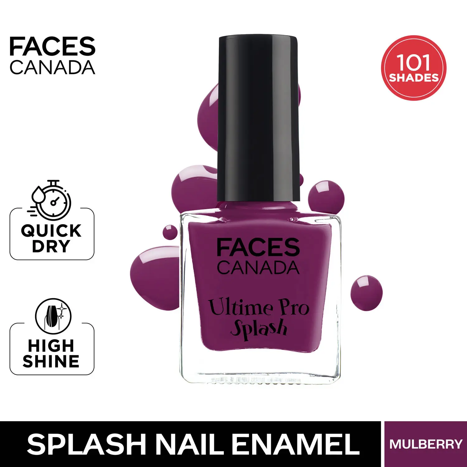 Faces Canada Ultime Pro Splash Nail Enamel Mulberry 134