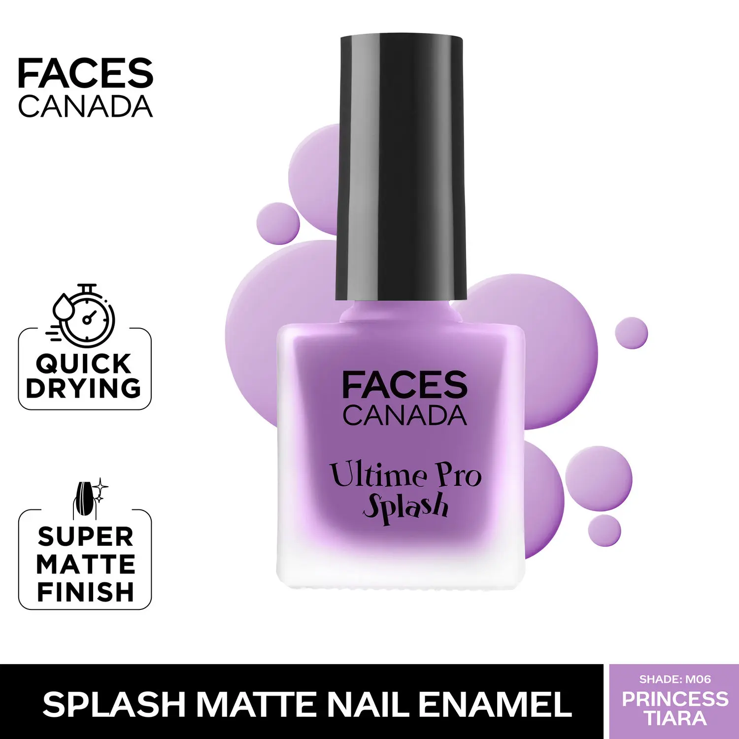 Faces Canada Ultime Pro Splash Nail Enamel Princess Tiara M06 MRP 149