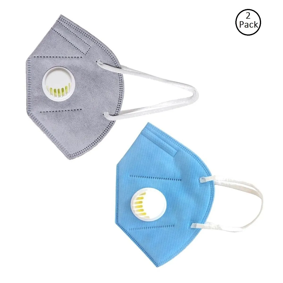 Fabula Pack Of 2 Anti-Pollution Reusable 5 Layer Mask - Blue Grey