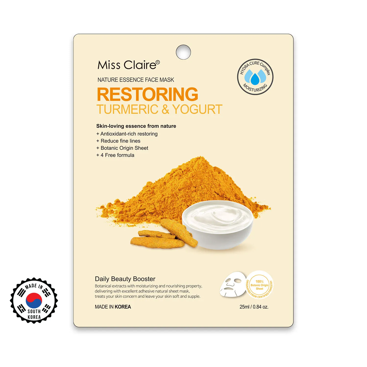 Miss Claire Nature Essence Face Mask - Turmeric & Yogurt