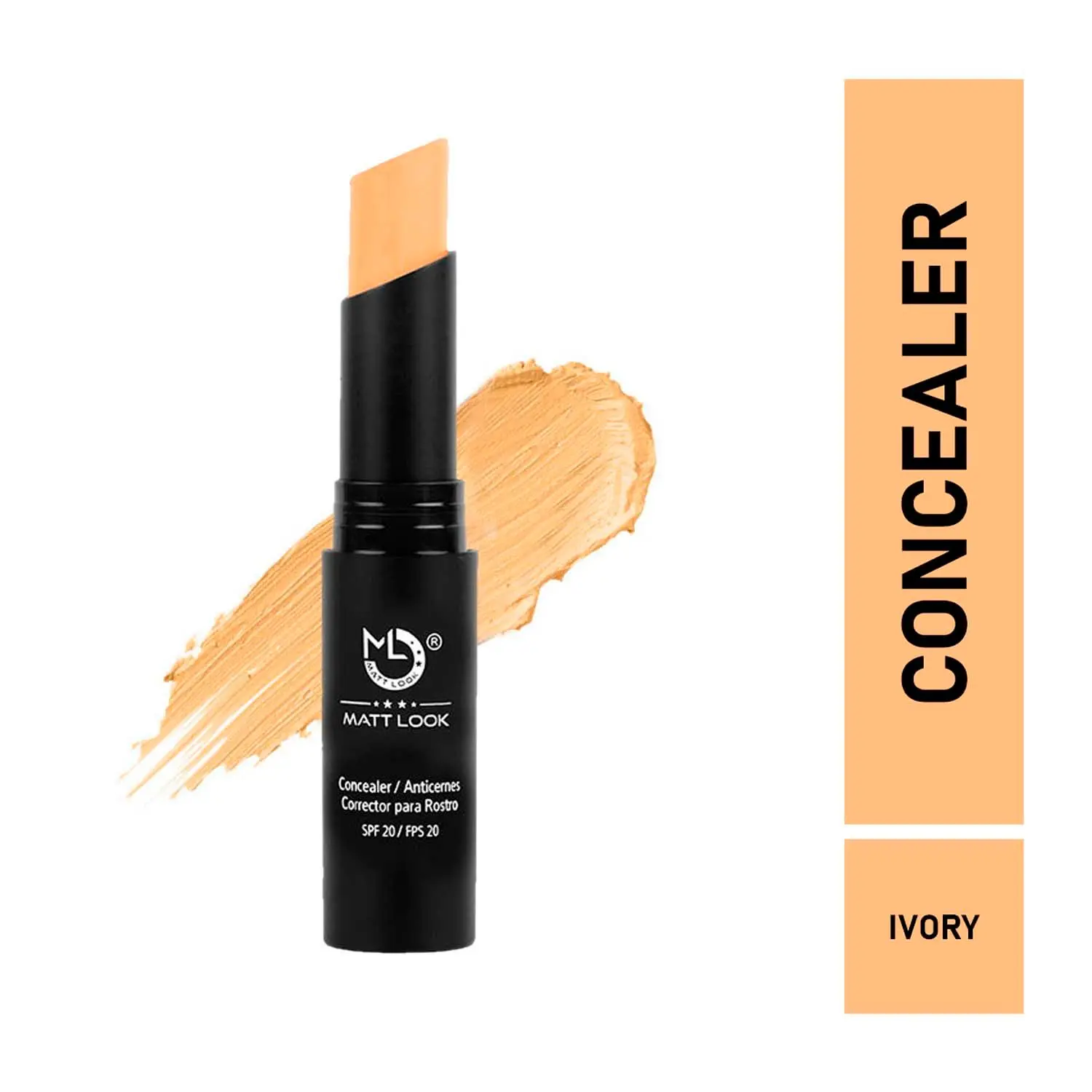 Matt look Concealer & Anticernes SPF-20/FPS-20, Ivory (3.6gm)