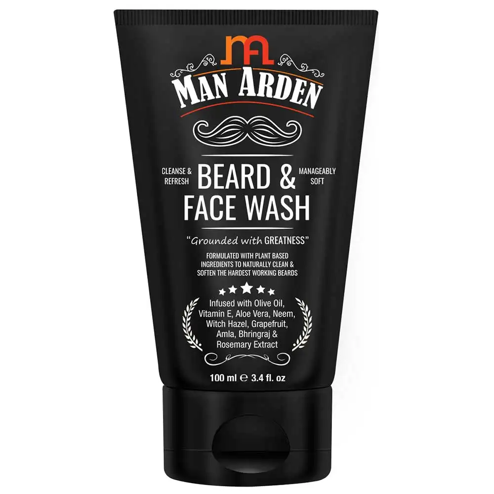 Man Arden Beard and Face Wash,  100 ml  Cleanse & Refresh