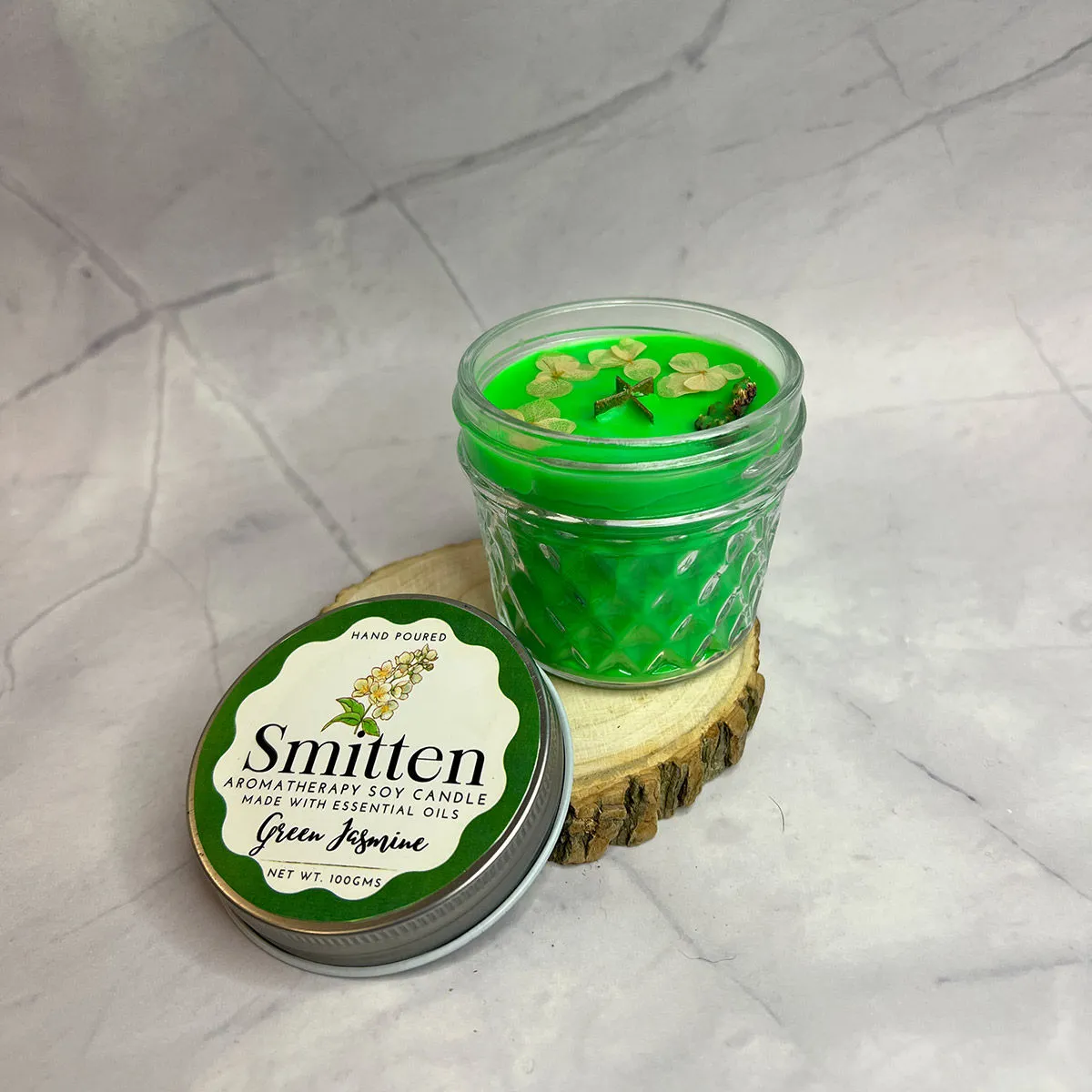 Smitten Aromatherapy Candle Green Jasmine