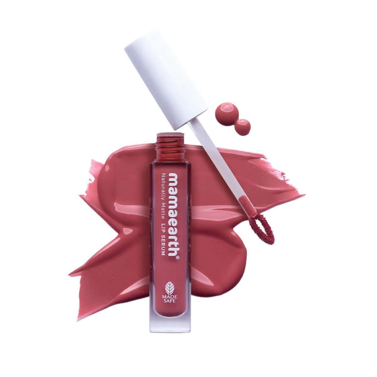 Mamaearth Naturally Matte Lip Serum - Matte Liquid Lipstick with Vitamin C & E - Rosy Nude