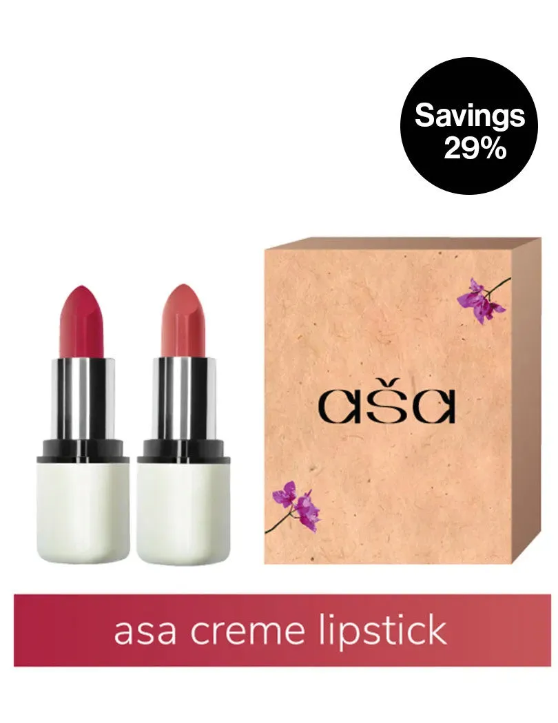 asa Pretty Pout Mini Lipstick combo (Calm Cranberry C48 & Alluring Almond C0)