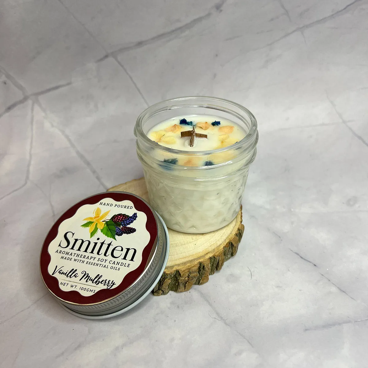 Smitten Aromatherapy Candle Vanilla Mulberry