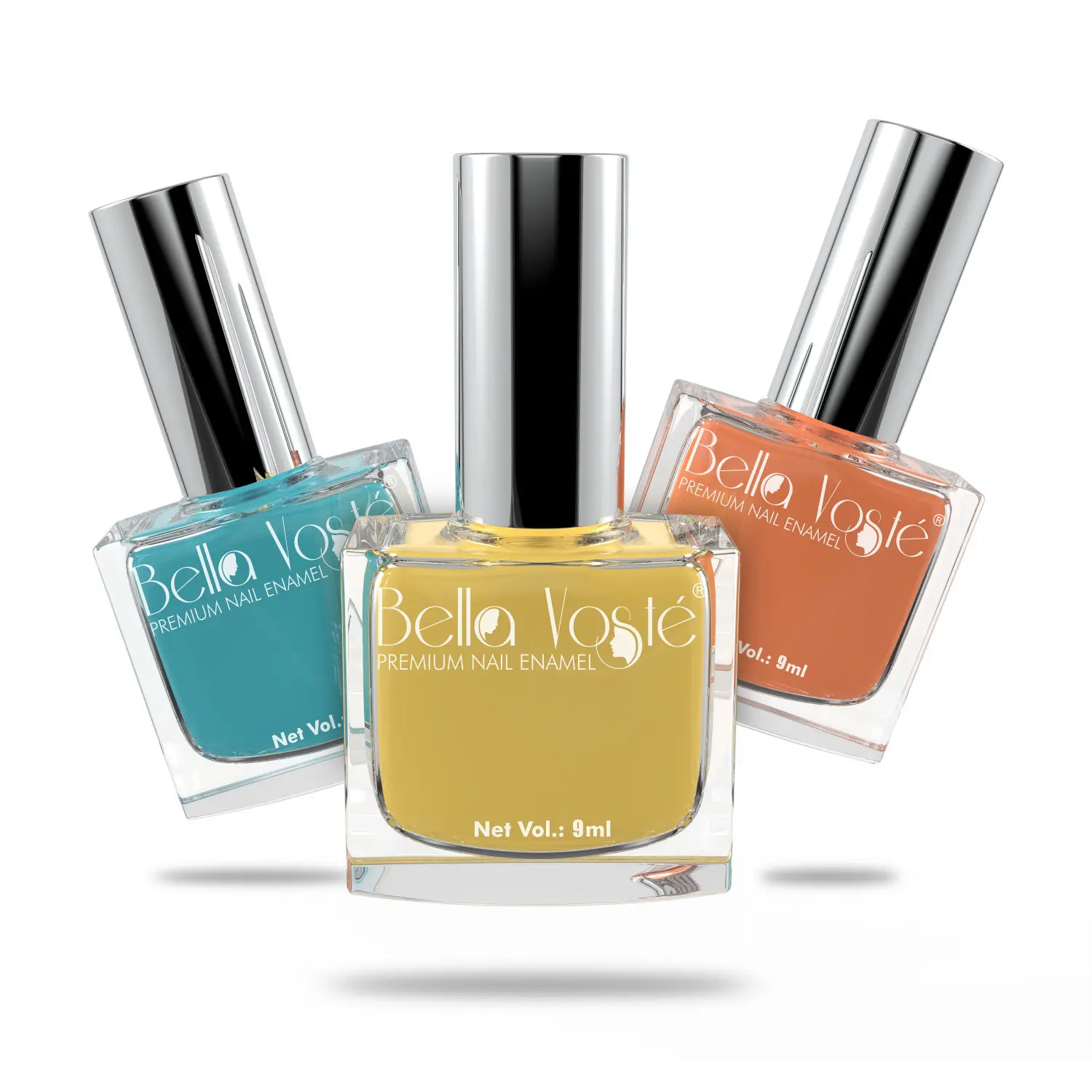 Bella Voste Nail Polish 3-in-1 Nail Combo | Quick Drying | Chip Resistant | Non- Yellowing | Approved Colors | Cruelty Free |