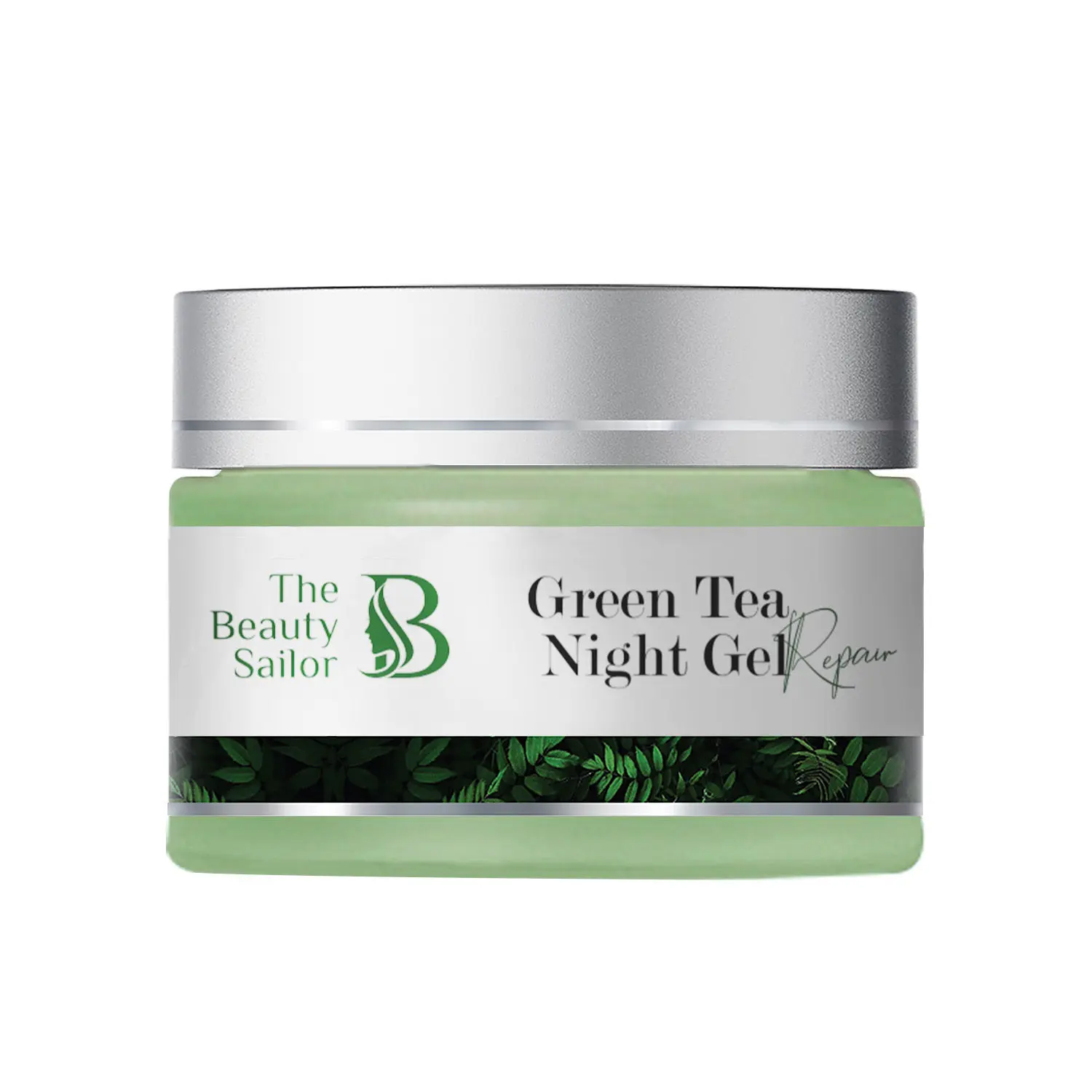 The Beauty Sailor Green Tea Night Gel Cream for Feel Instant Rush of Hydration | Helps Refine Skin, Pigmentation & Reduce open Pores Repair Gel - (50 g)