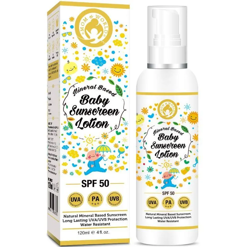 Mom & World Mineral Based Baby Sunscreen Lotion SPF 50