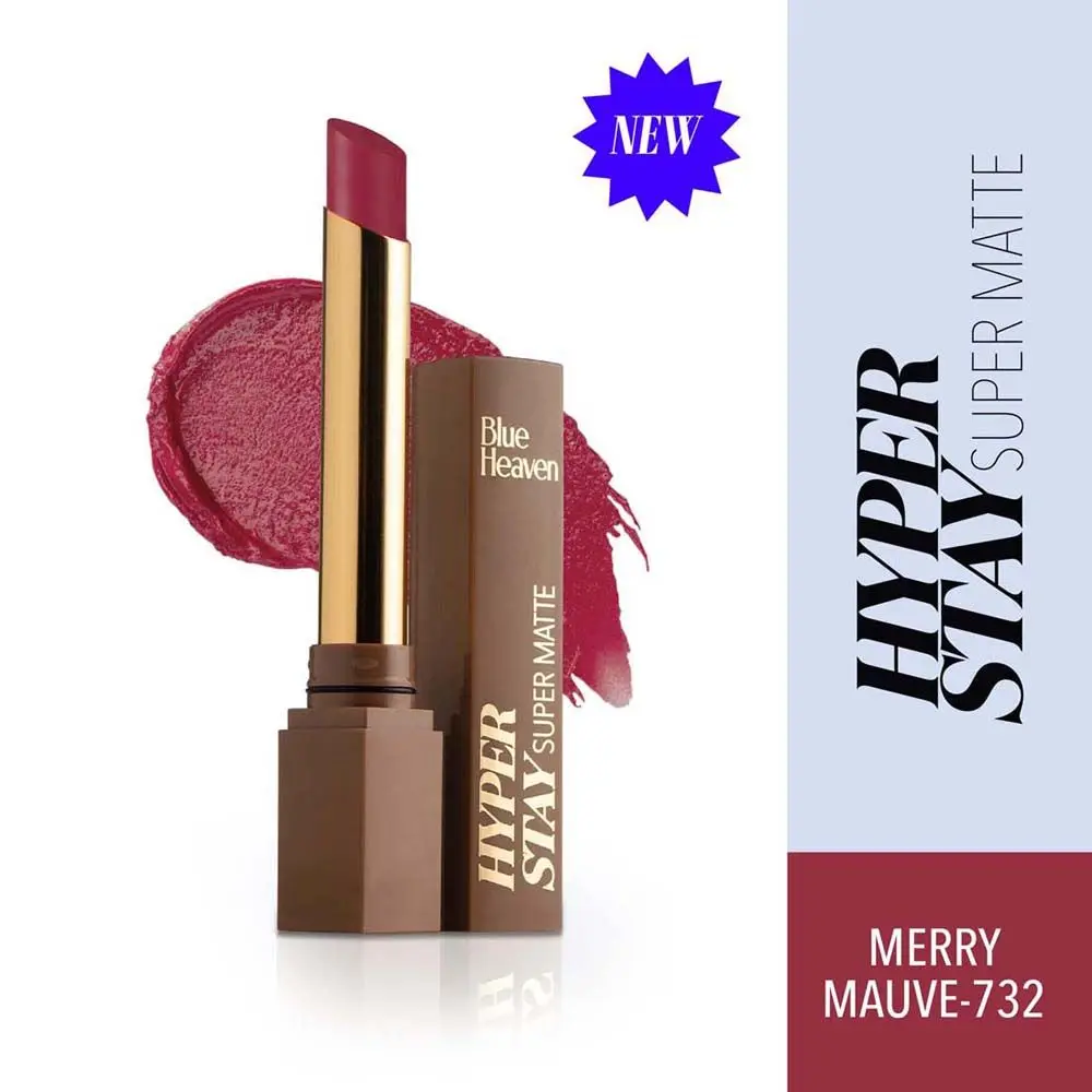 Blue Heaven Hyperstay Super Matte Lipstick -Merry Mauve, 732, 2.2gm