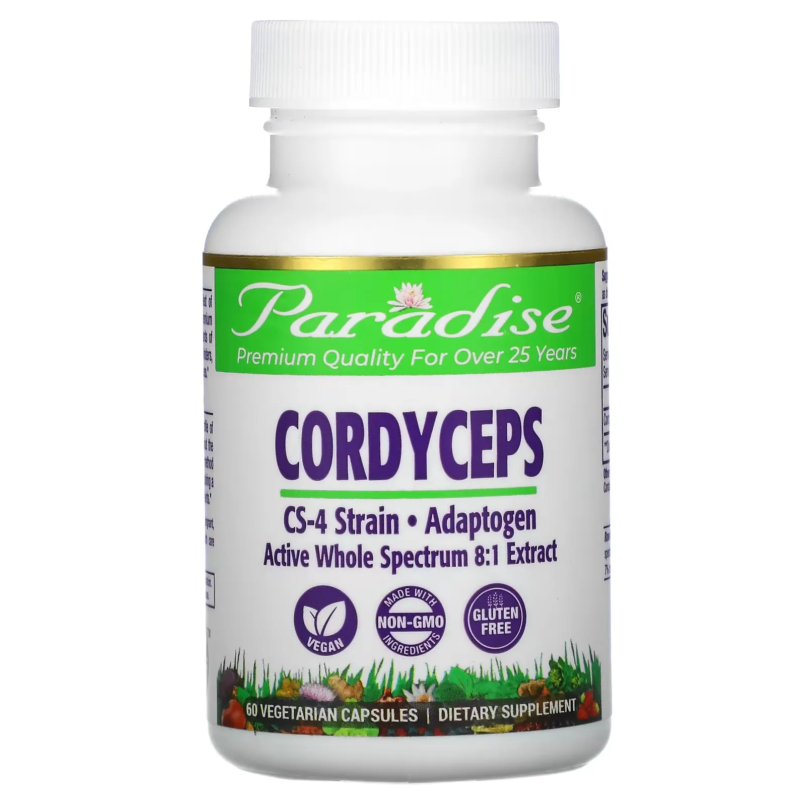 CS-4 Strain, Cordyceps, 60 Vegetarian Capsules