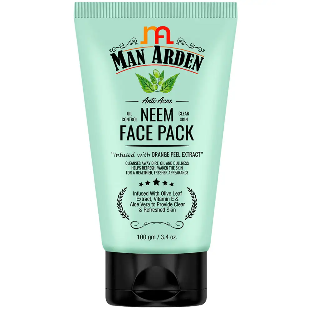 Man Arden Anti-Acne Neem Face Pack,  100 g  for Oil Control & Clear Skin