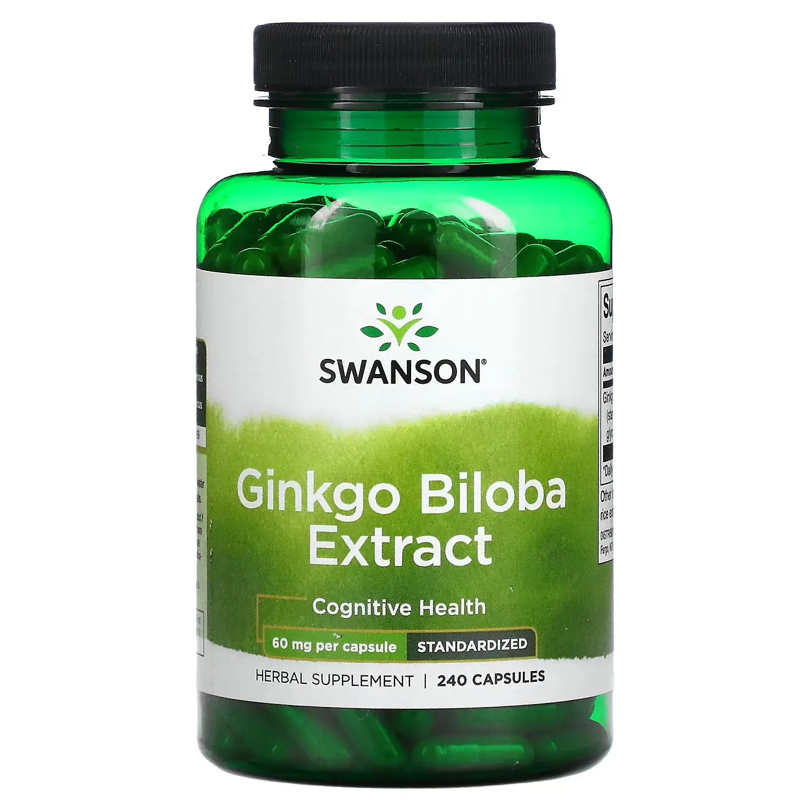 Ginkgo Biloba Extract, 60 mg, 240 Capsules