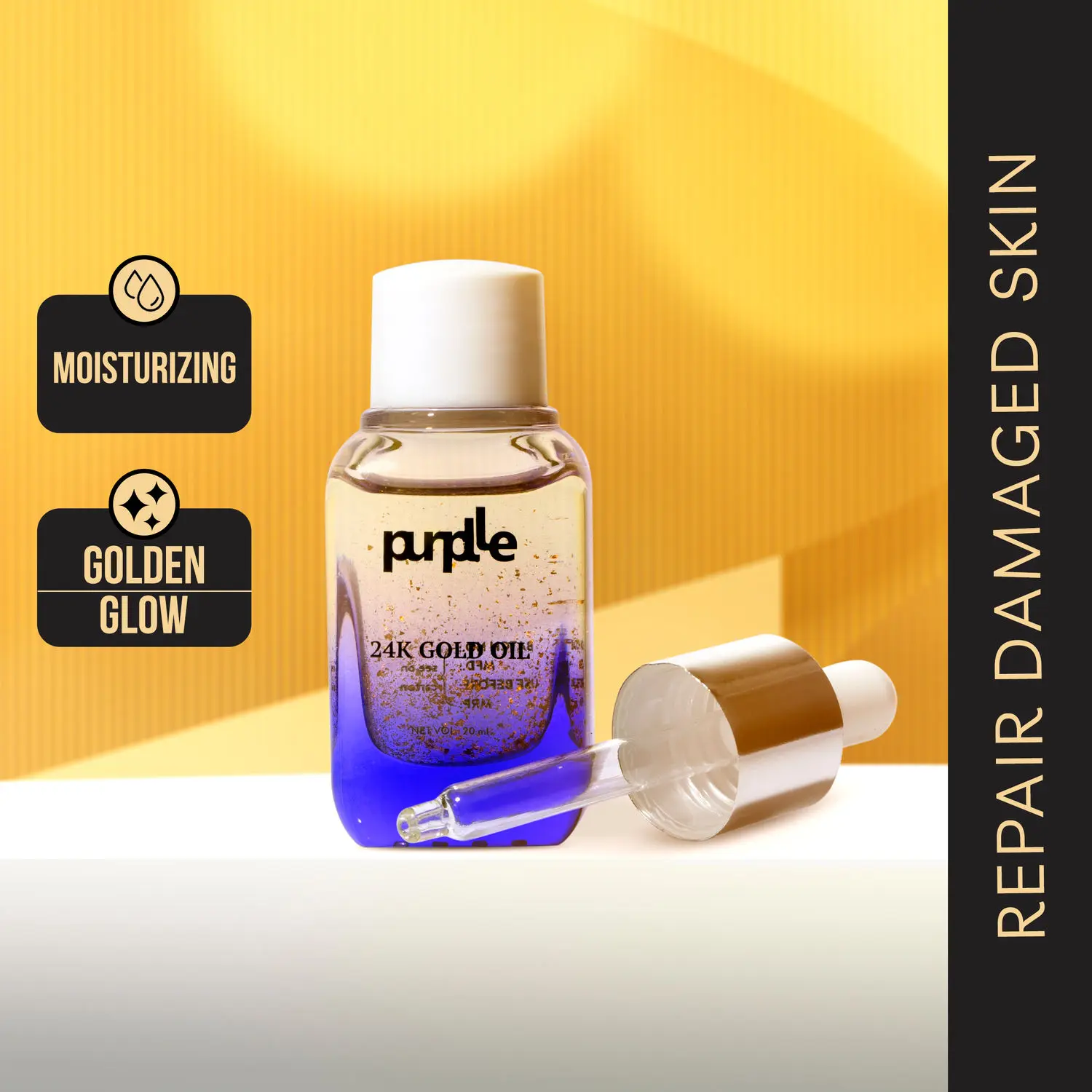 Purplle 24K Gold Oil - Argan Oil with Pure Gold Particles (20 ml)