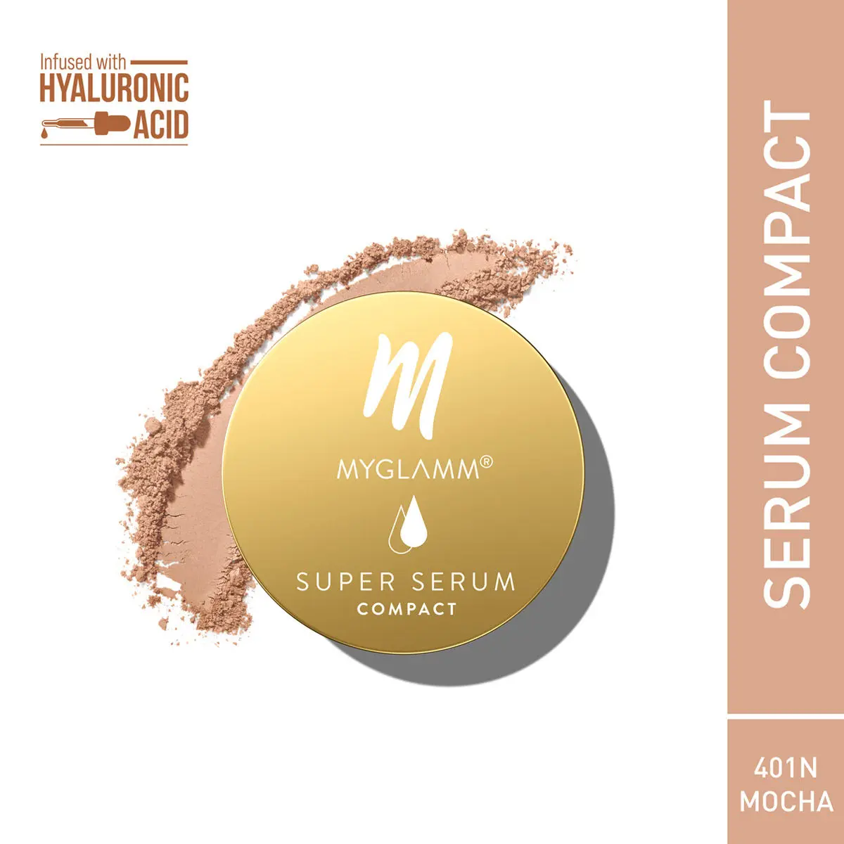 MyGlamm Super Serum Compact -401N Mocha (9 g)