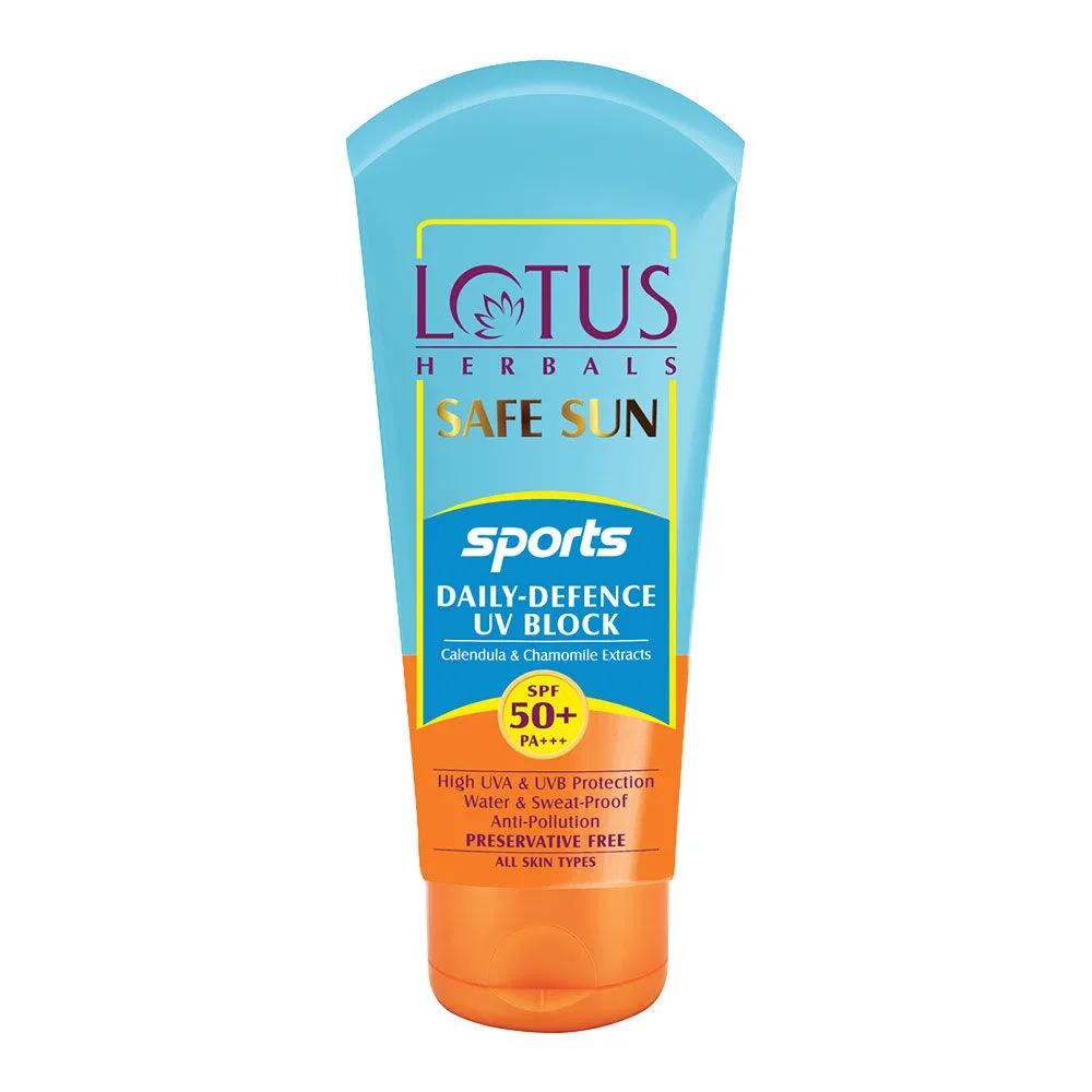 Lotus Herbals Safe Sun Sports Daily-Defence UV Block SPF 50+| PA+++