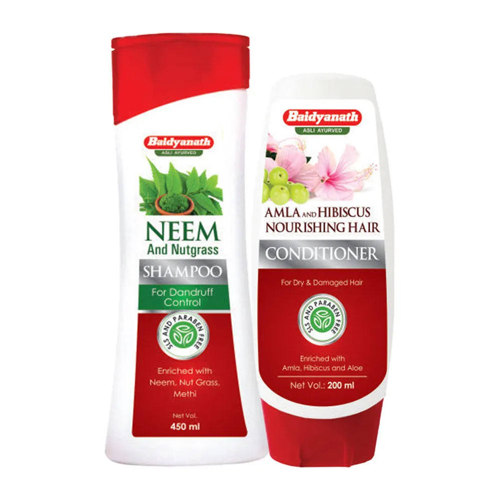 Baidyanath Neem & Nutgrass Shampoo & Amla Conditioner Ayurvedic