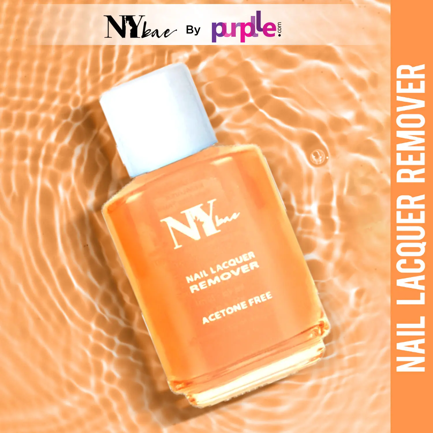 NY Bae Nail Lacquer Remover - Peach (30 ml)