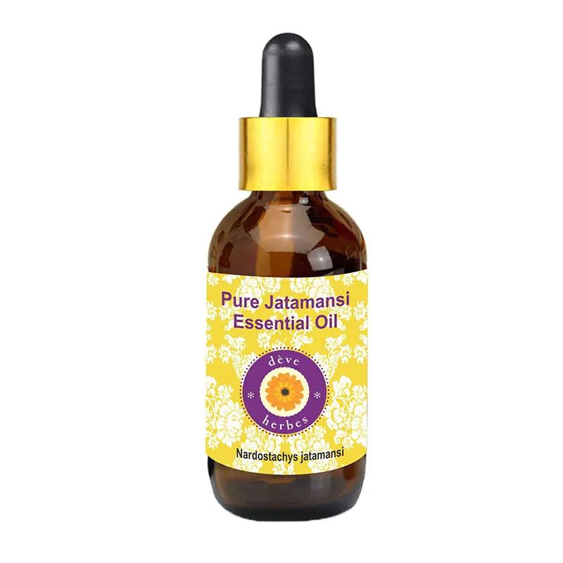 Deve Herbes Pure Jatamansi Essential Oil Nardostachys Jatamansi 100%Therapeutic Steam Distilled