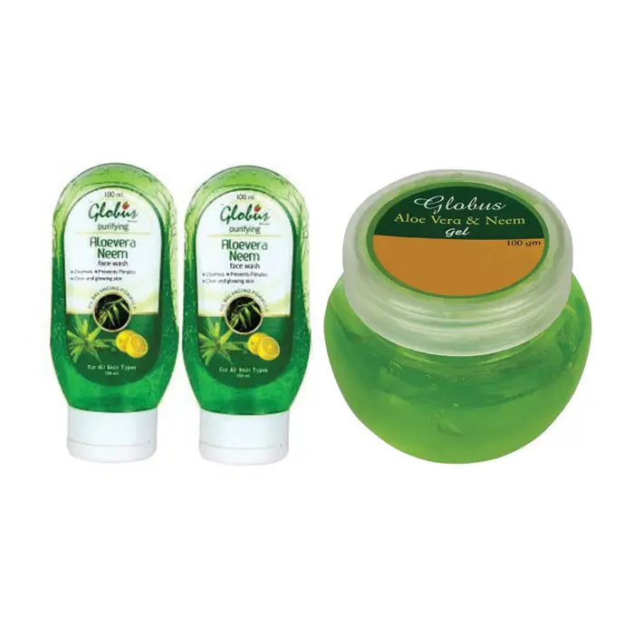 Globus Aloe Face Wash+ Globus Aloe Face Wash+ Globus Aloe Gel (200 ml + 100 g)