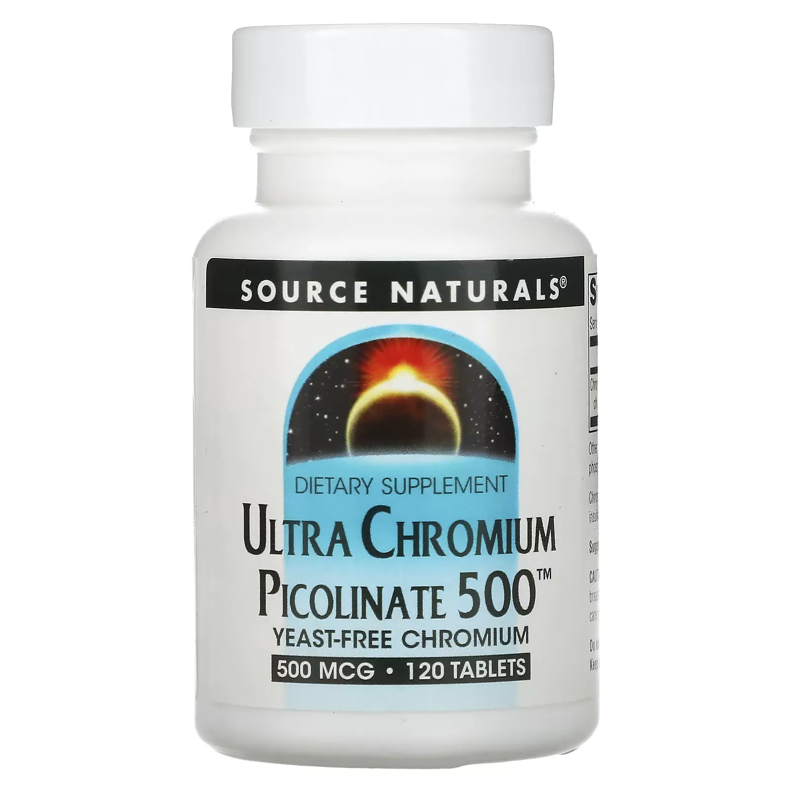 Ultra Chromium Picolinate 500, 500 mcg, 120 Tablets