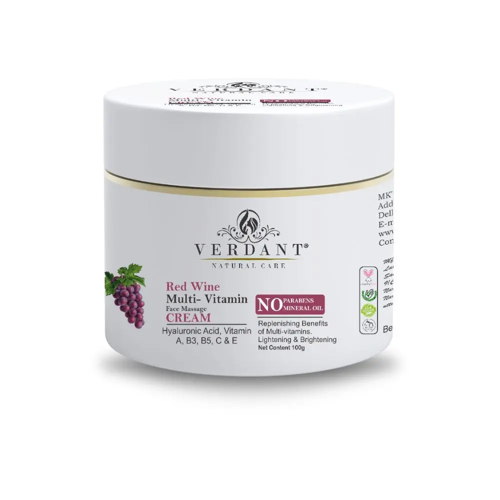 Verdant Natural Care Brightening Red Wine Face Cream (100 ml)