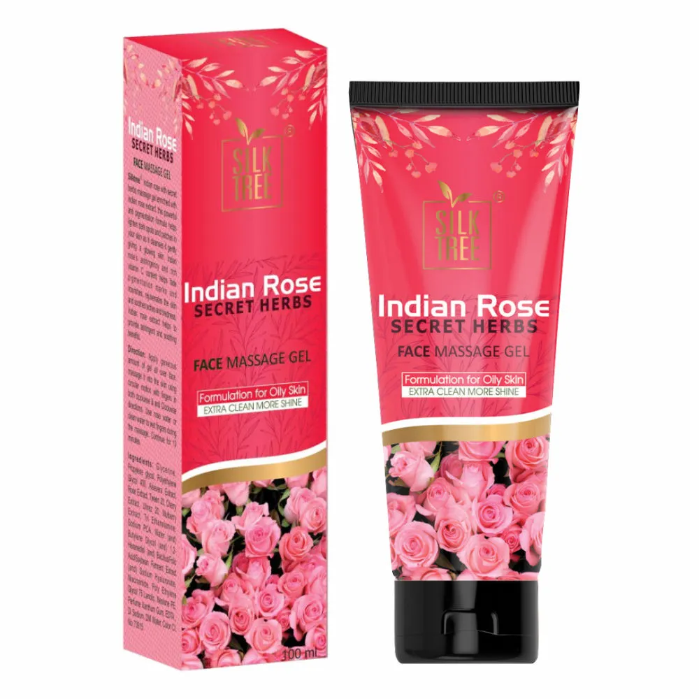 SilkTree Indian Rose & Secret Herbs Face Massage Gel for Oily Skin