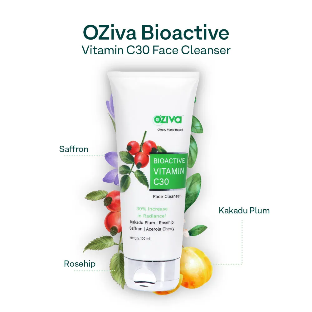 Oziva Bioactive Vitamin C 30 Face Cleanser for Skin Radiance & Collagen Building