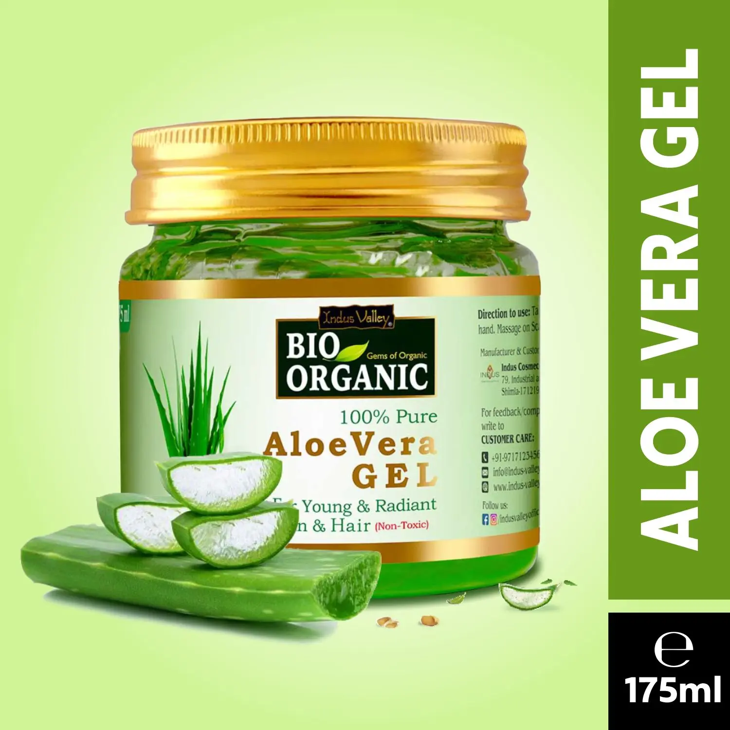 Indus valley Bio Organic AloeVera Gel (175 ml)