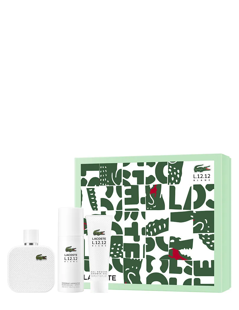 Lacoste L.12.12 Blanc Eau De Toilette + Shower Gel + Deodorant Gift Set