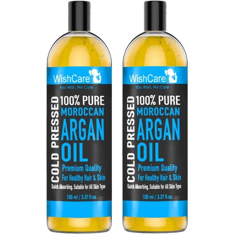 Wishcare 100% Pure Cold Pressed & Natural Moroccan Argan Oil (Pack Of 2)