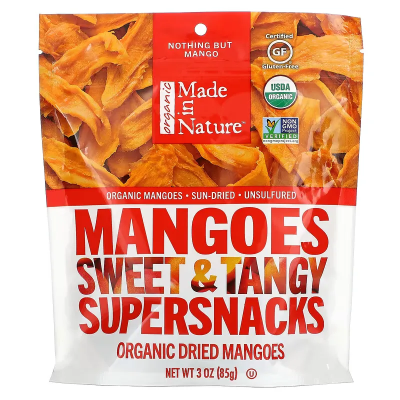 Organic Dried Mangoes, Sweet & Tangy Supersnacks, 3 oz (85 g)