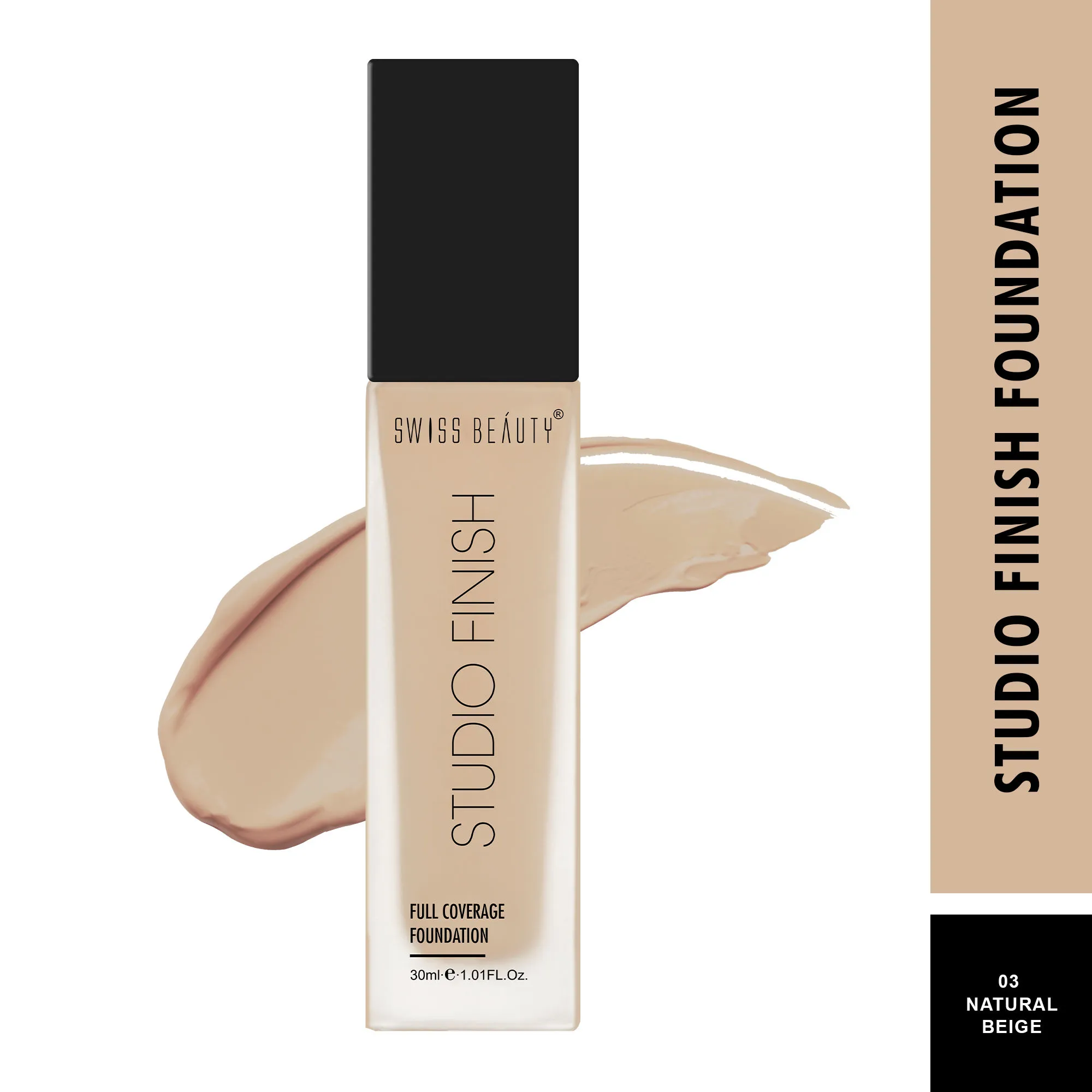 Swiss Beauty Studio Finish Full Coverage Foundation - Natural Beige