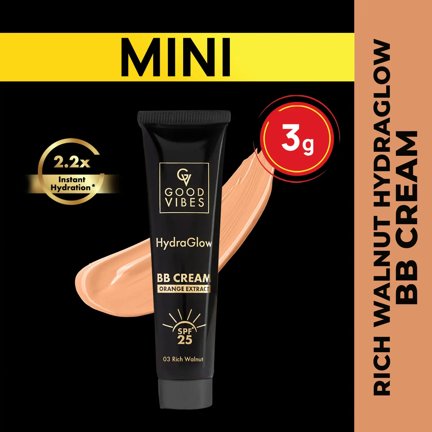 Good Vibes HydraGlow BB Cream-Rich Walnut 03 (3g)