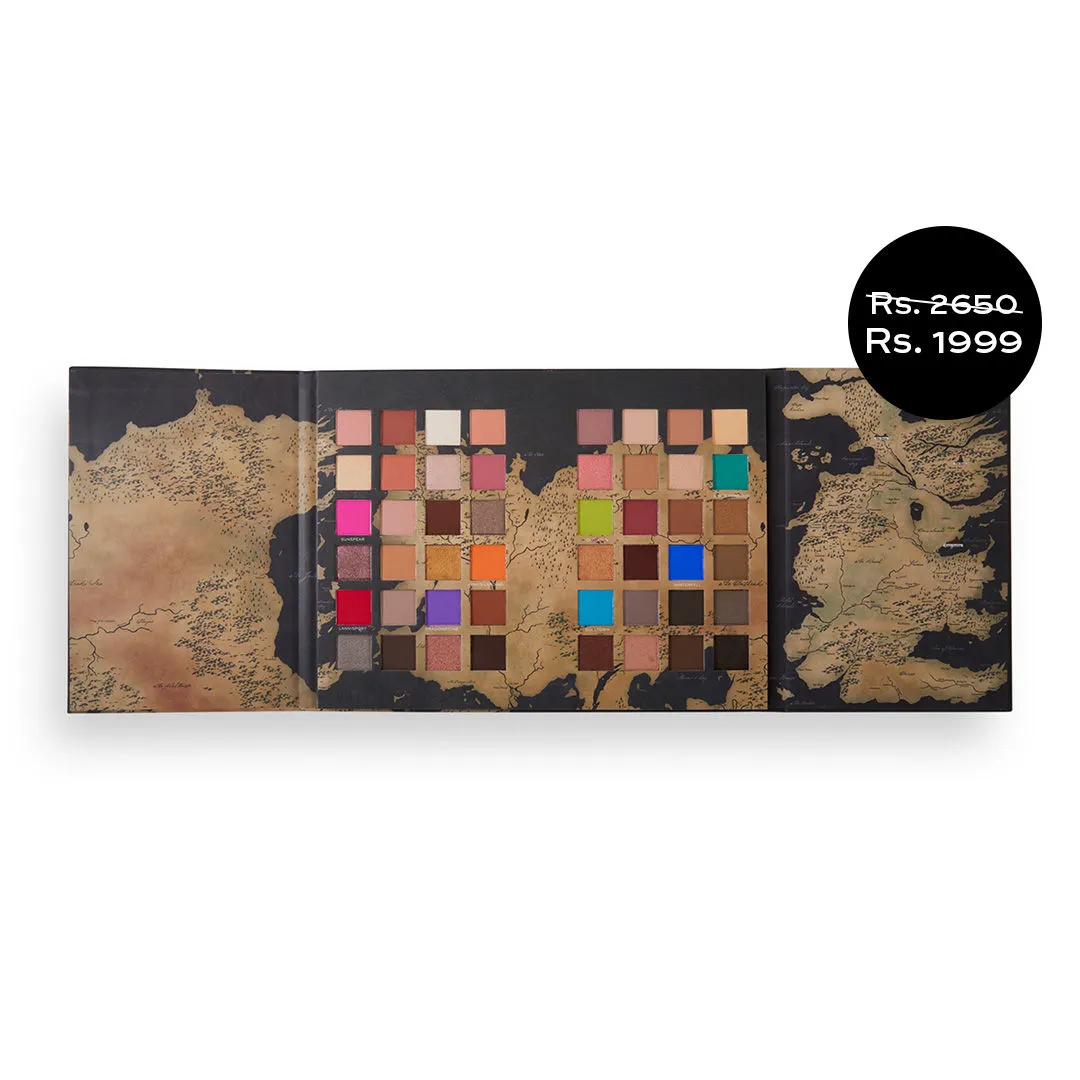 Makeup Revolution X Game Of Thrones Westeros Map Palette