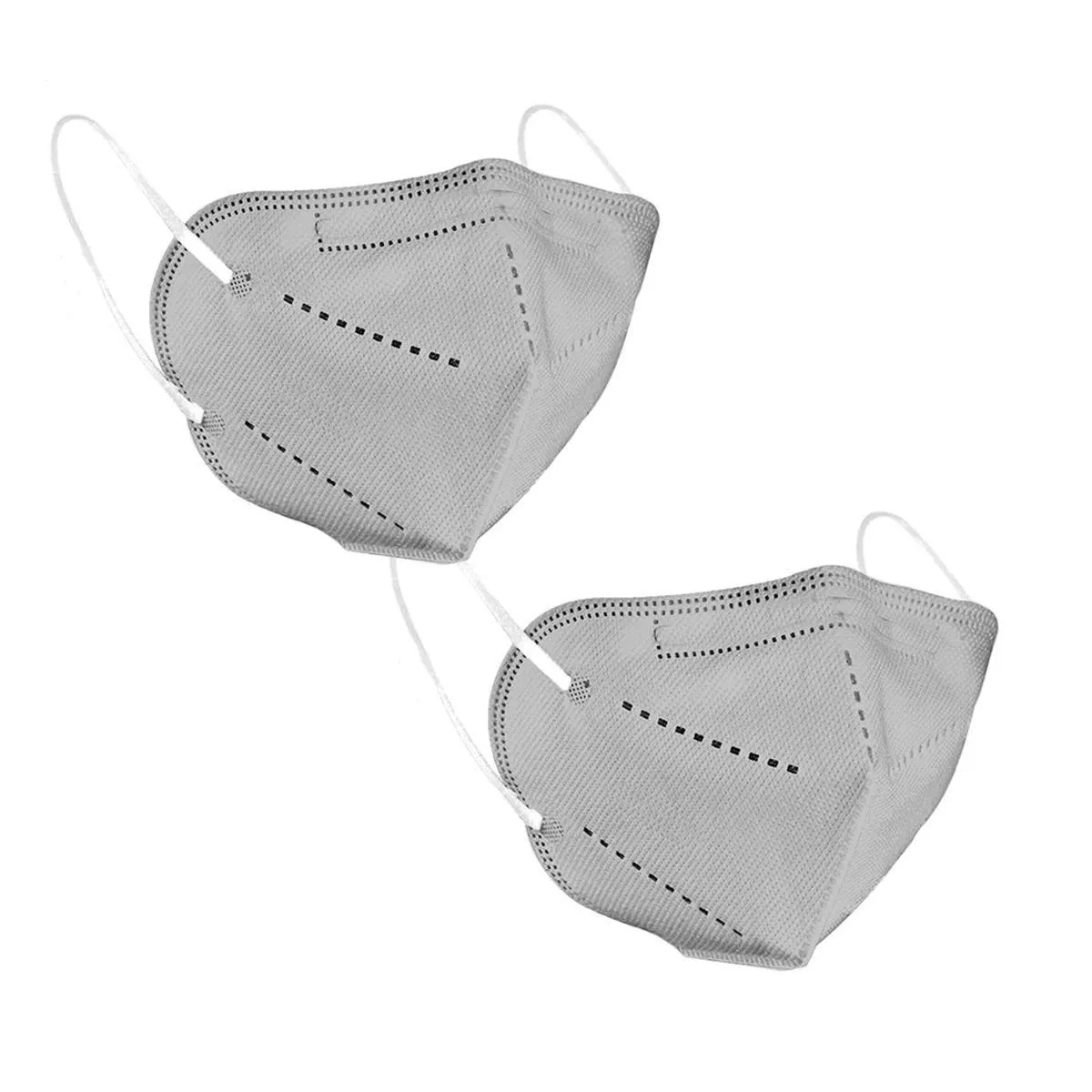 OOMPH Pack Of 2 Kn95/n95 Anti-pollution Reusable 5-layer Mask (grey )