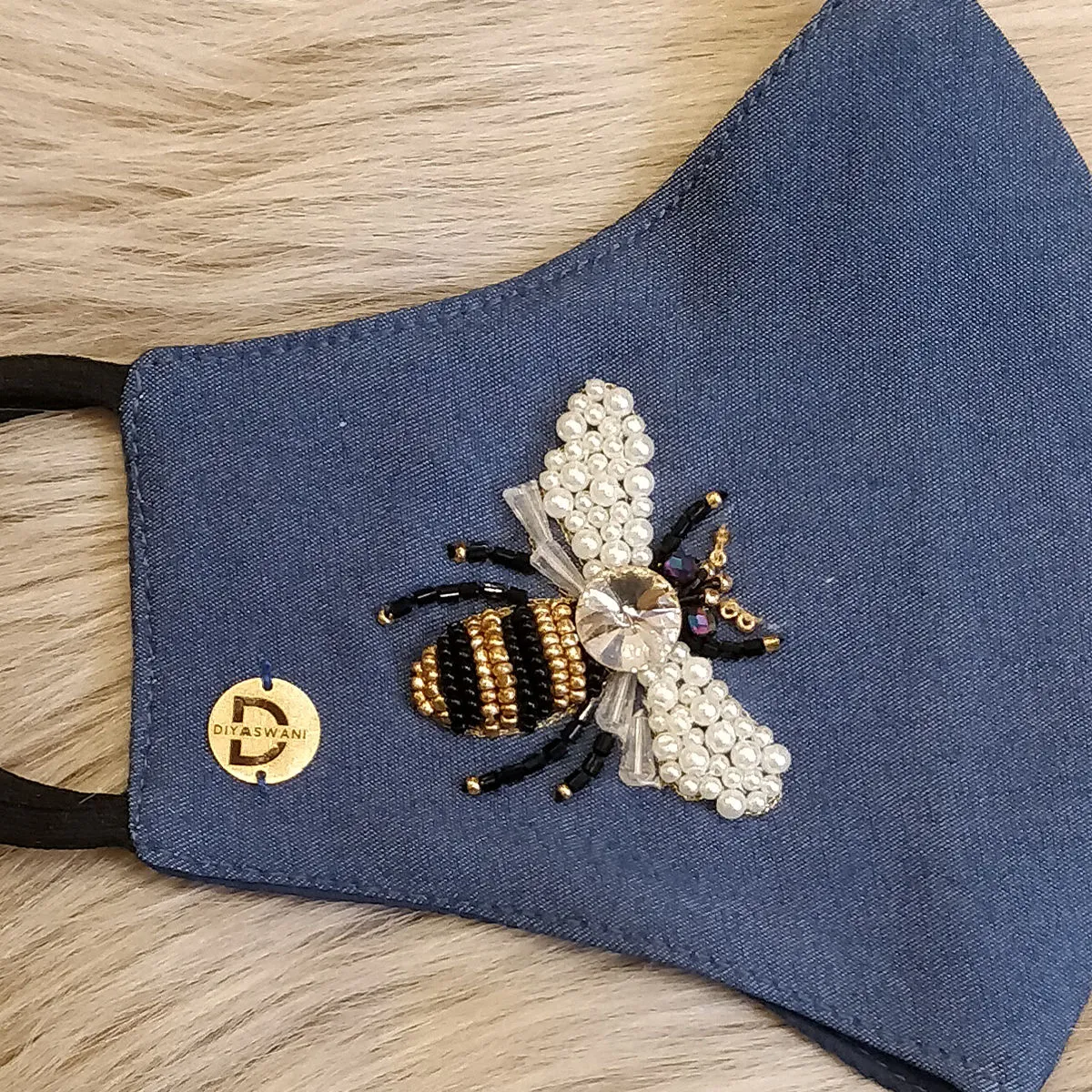 Diya Aswani Denim Bee Mask