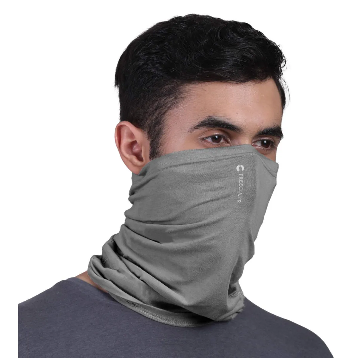 FREECULTR Unisex Plain Bamboo Bandana Anti Microbial Multipurpose Cloth Face Mask