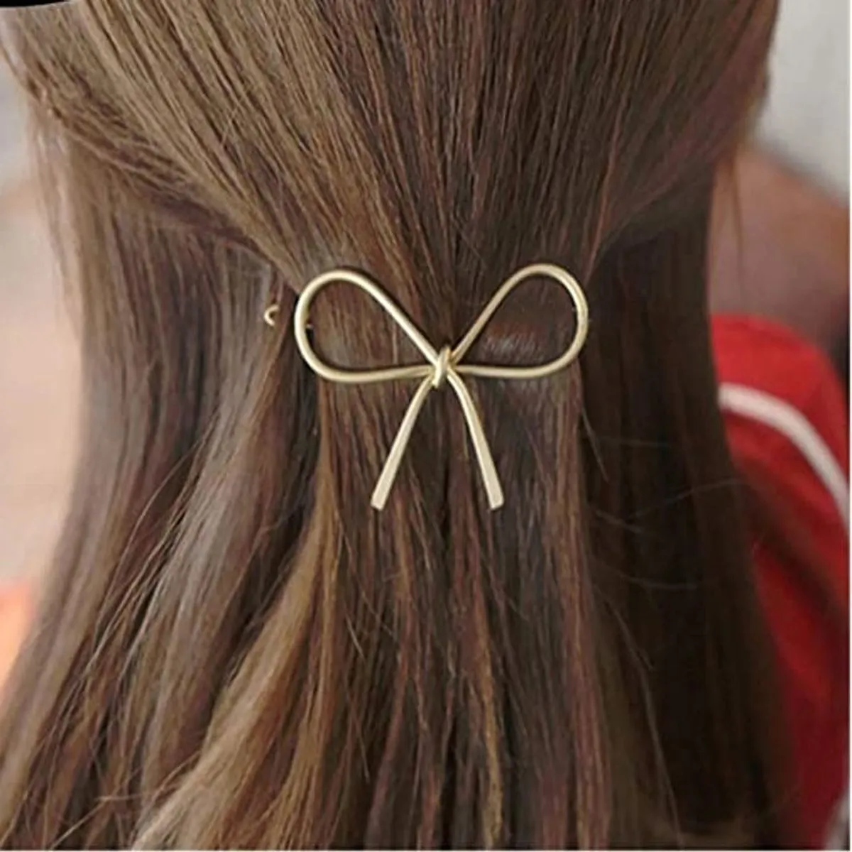 OOMPH Jewellery Gold Tone Delicate Fashion Hair Clips Hairpin Hair Clamps In BowTie Knot Shape