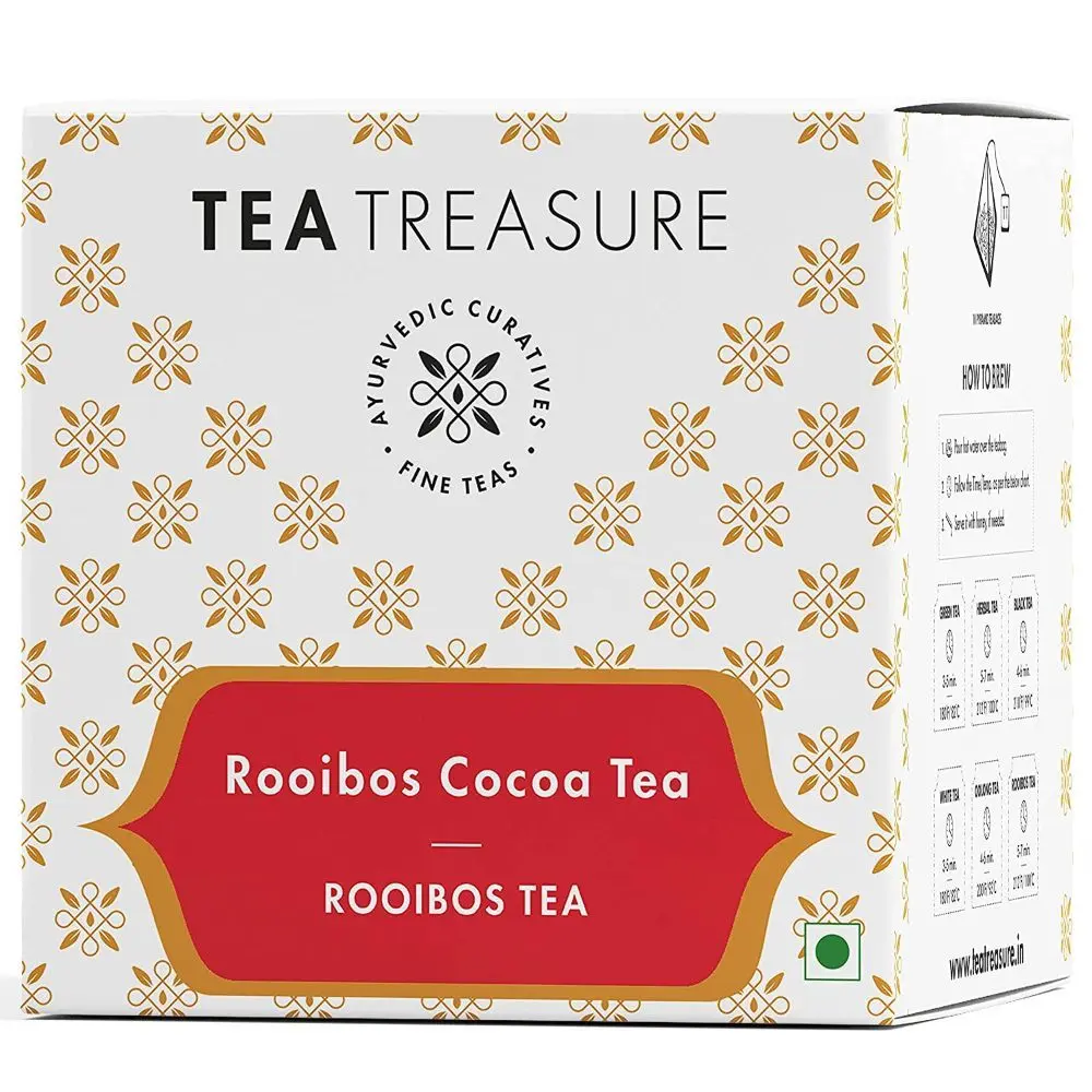 Tea Treasure Rooibos Cocoa Tea- 10 Pyramid Tea Bags