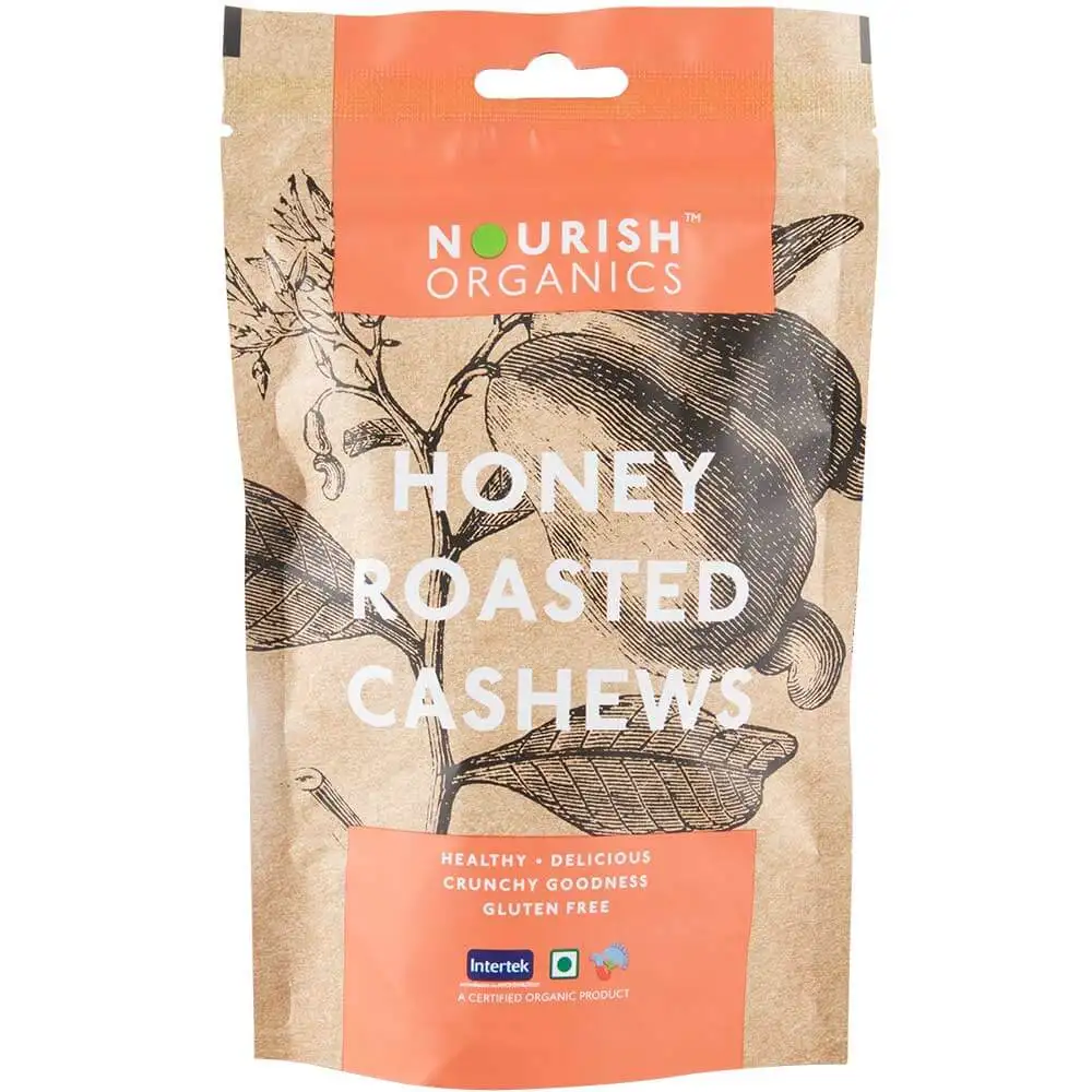 Nourish Organics Honey Roasted Cashews,  Unflavoured  0.100 kg