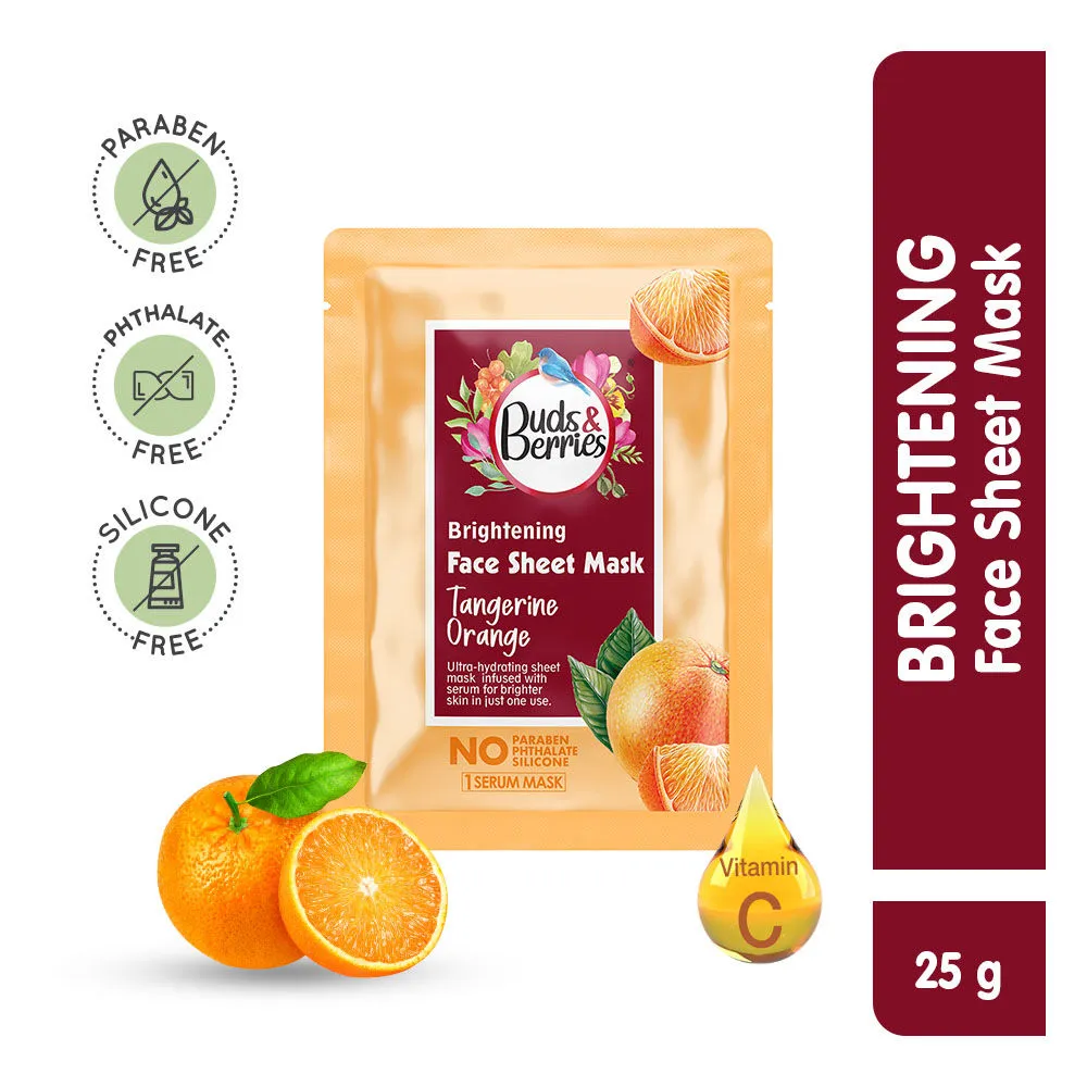 Buds & Berries Tangerine Orange Brightening Face Sheet Mask