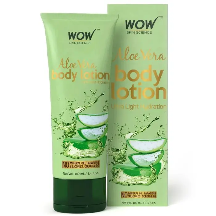 WOW Skin Science Aloe Vera Ultra Light Hydration Body Lotion (100 ml)