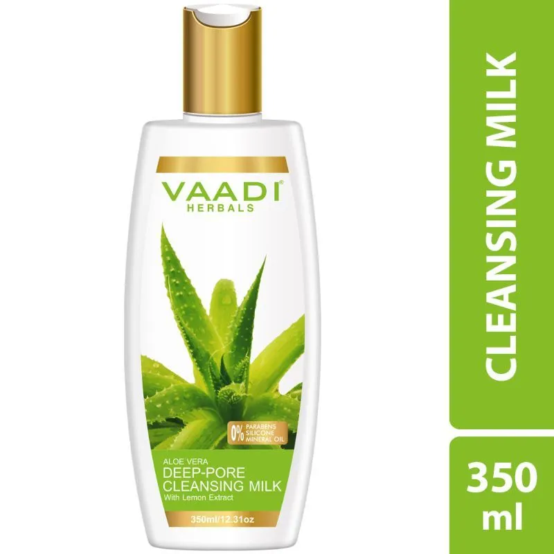 Vaadi Herbals Aloevera Deep Pore Cleansing Milk With Lemon Extract