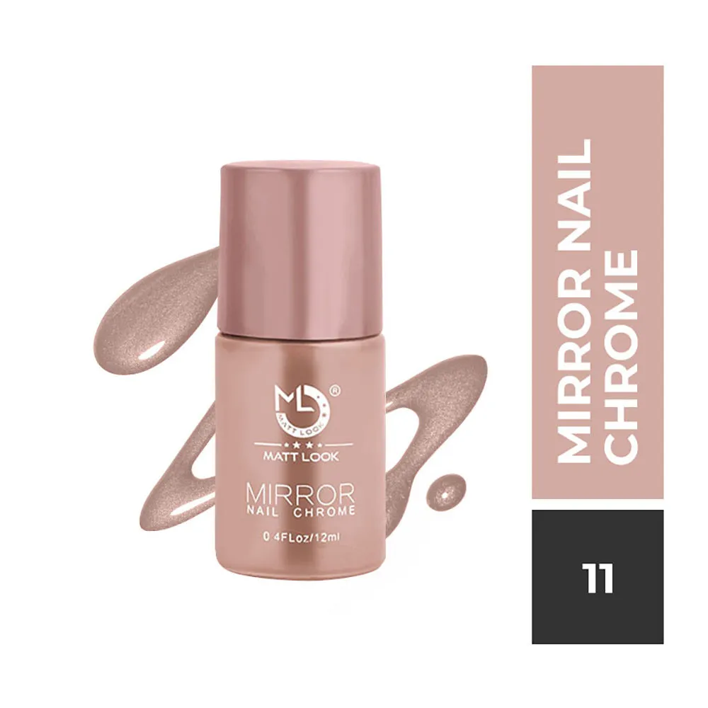 Matt look Shine Like Mirror Nail Chrome - Light Peach