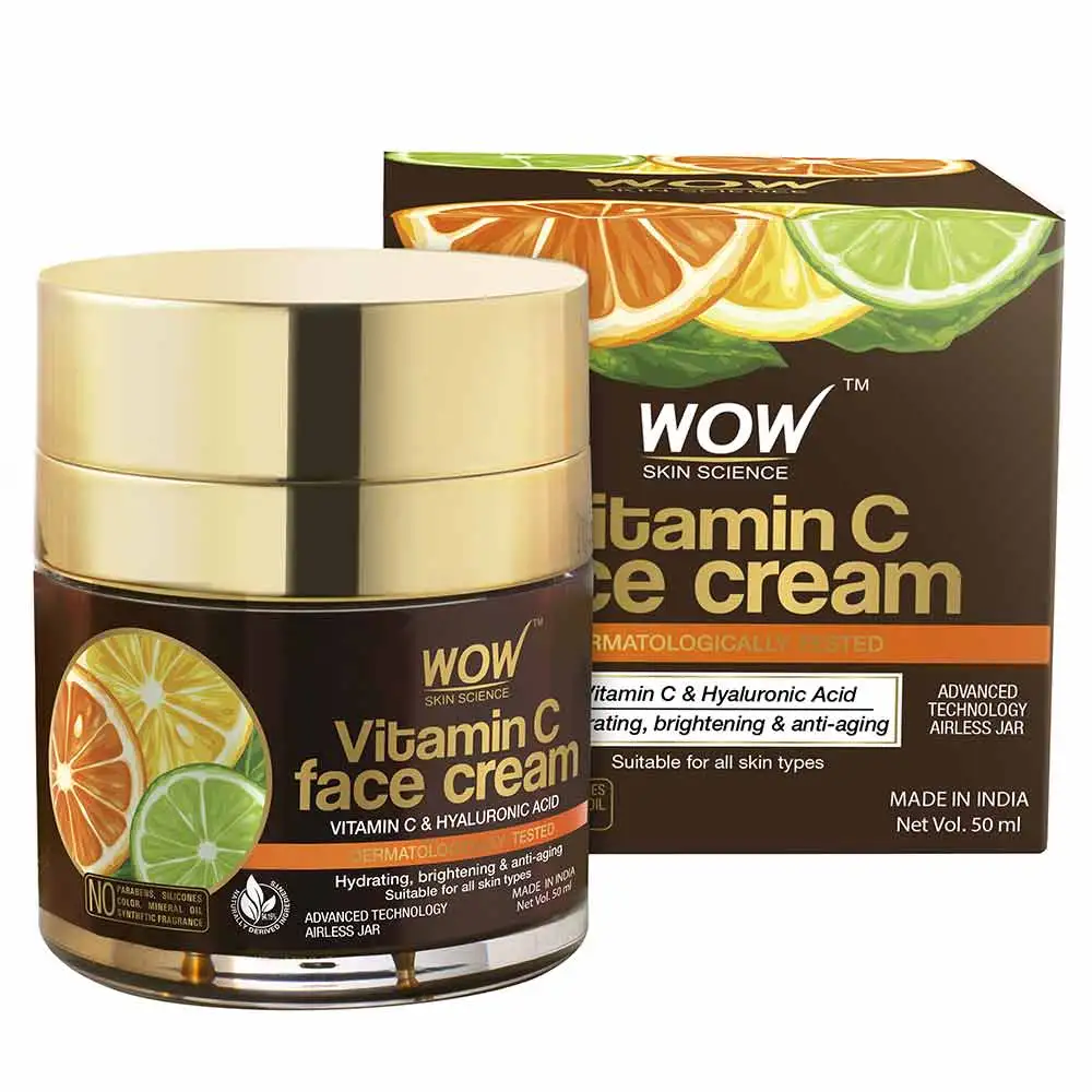 WOW Skin Science Vitamin C Face Cream,  50 ml  for All Skin Types