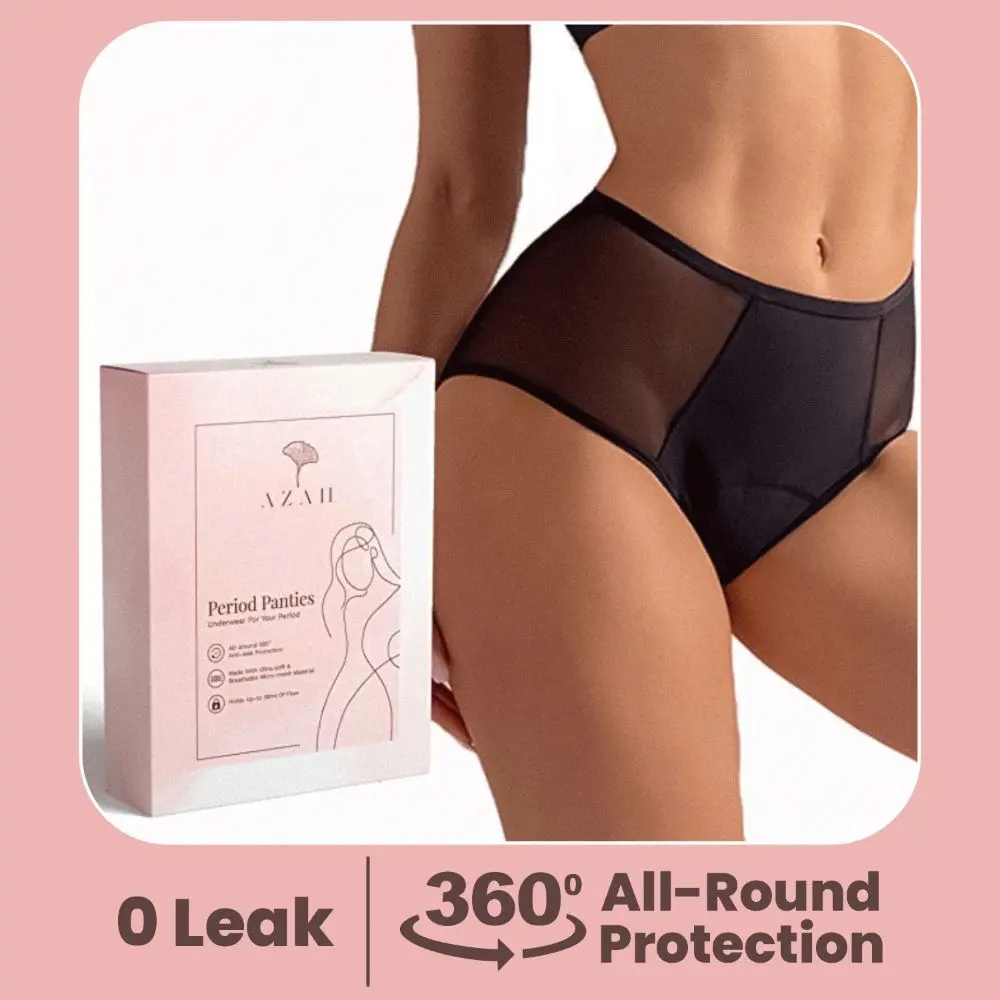 Azah Period Panties for Women - Size X-Small | Leak Proof Protection for Periods | Breathable Panties for All Day & Night Comfort | Reusable and odour-free period panties